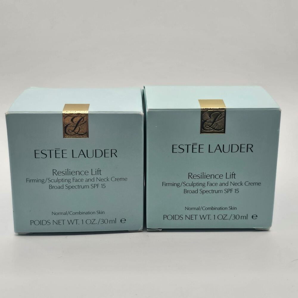 2 Boxes ESTEE LAUDER Resilience Lift Firming/Sculpting Face & Neck Creme 1oz NEW